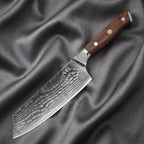 Okami Kiritsuke Chef-Slicer Knife · full blade on black silk