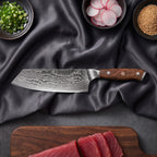 Okami Kiritsuke Chef-Slicer Knife · on the cutting board