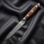 Okami Petty Utility Knife · full blade on black silk