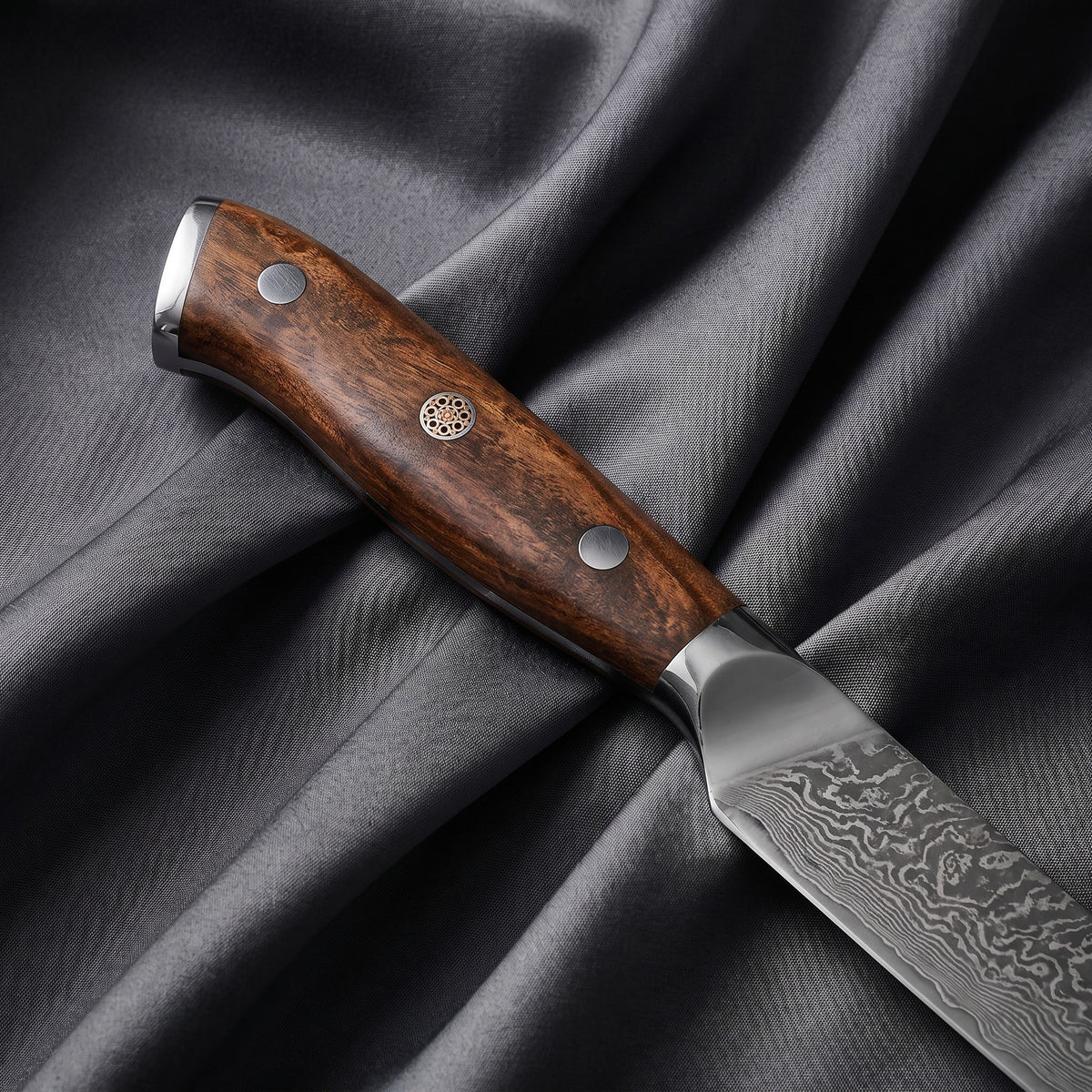 Okami Petty Utility Knife · handle close-up