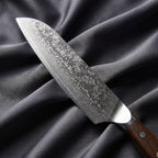 Okami Santoku All-Purpose Knife · Damascus blade close-up