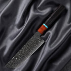 Raiden Bunka Knife · full blade on black silk