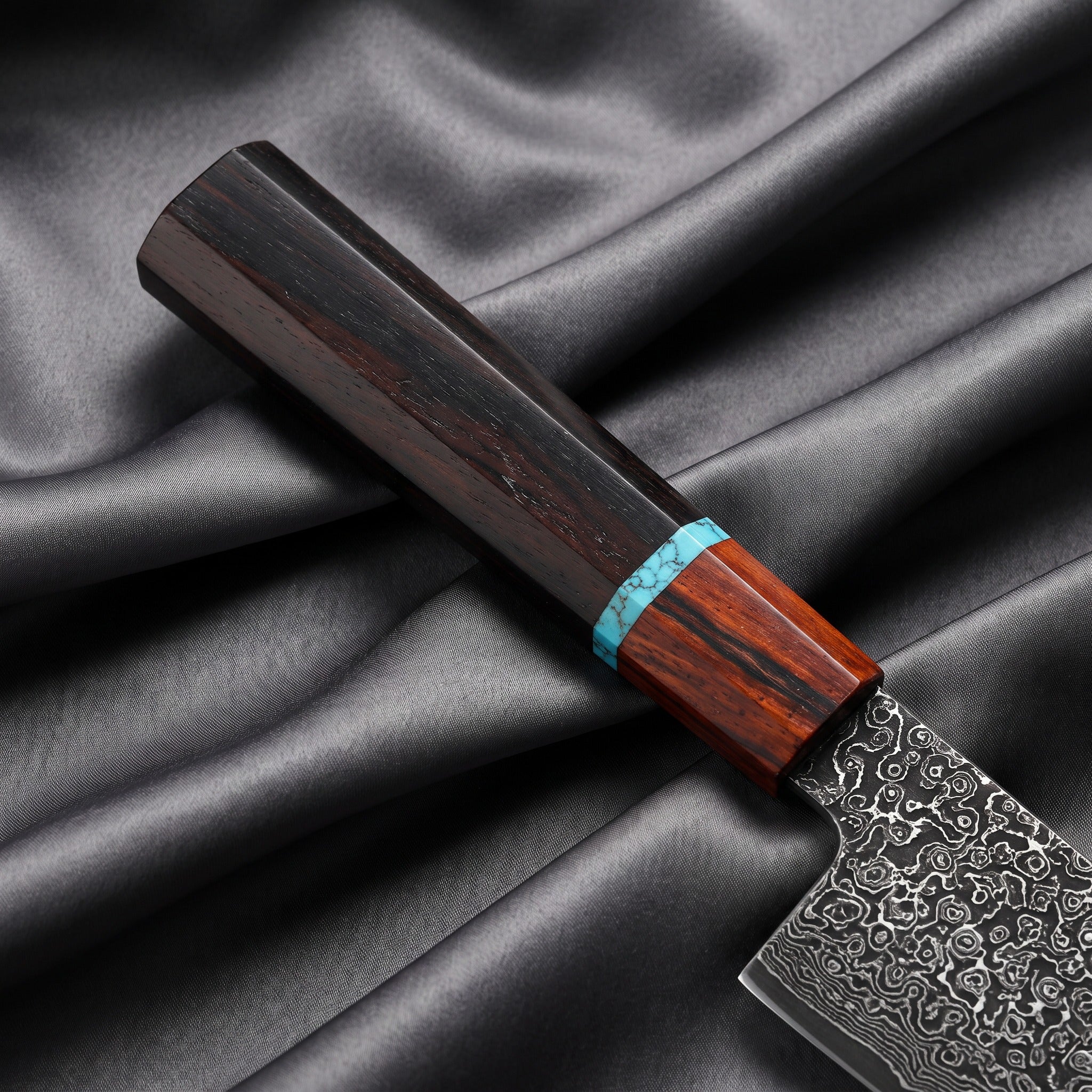 Raiden Bunka Knife · handle close-up