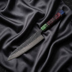Rekka Gyuto Chef Knife · full blade on black silk