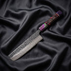 Rekka Nakiri Knife · full blade on black silk