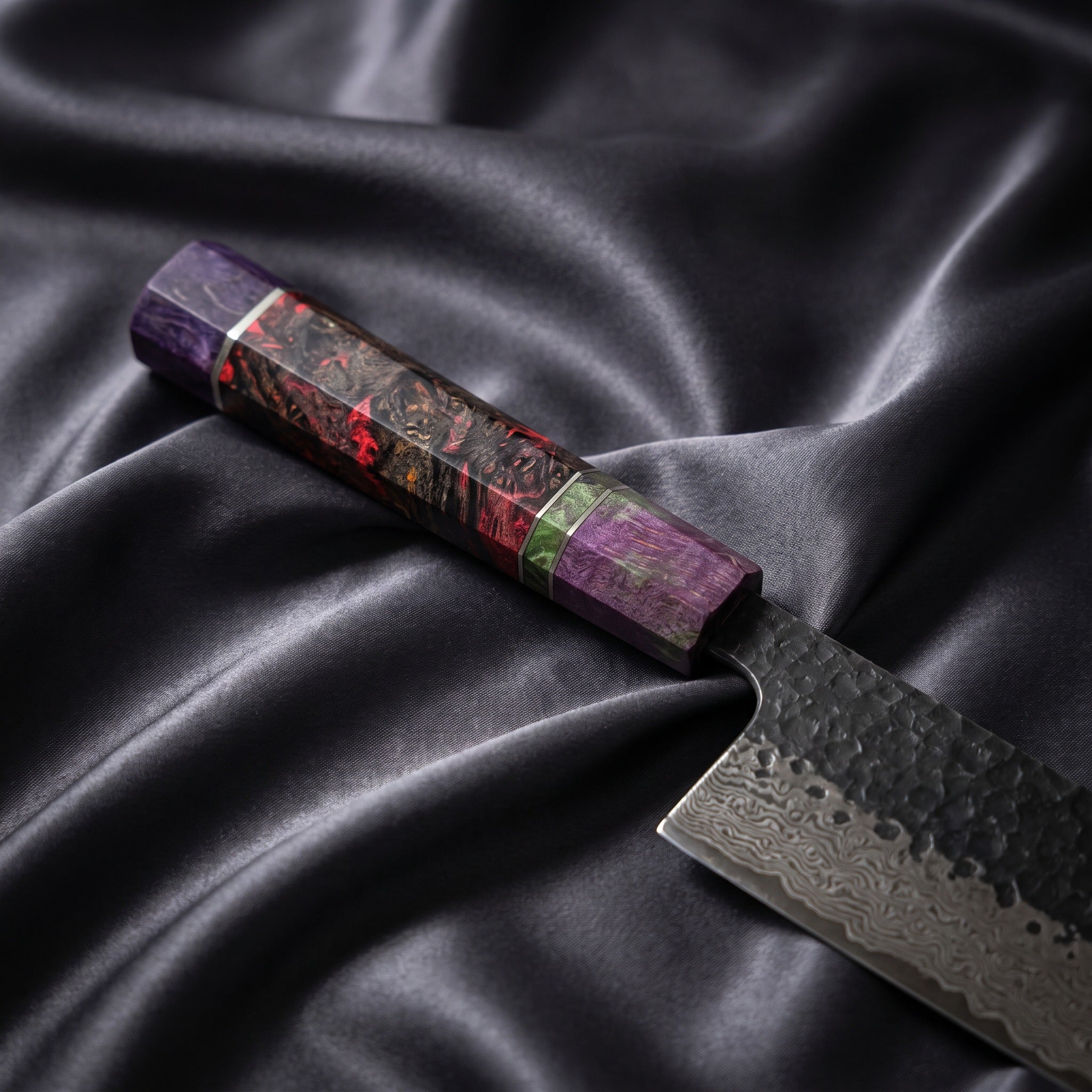 Rekka Nakiri Knife · handle close-up