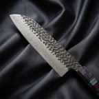 Rekka Santoku Knife · Damascus blade close-up