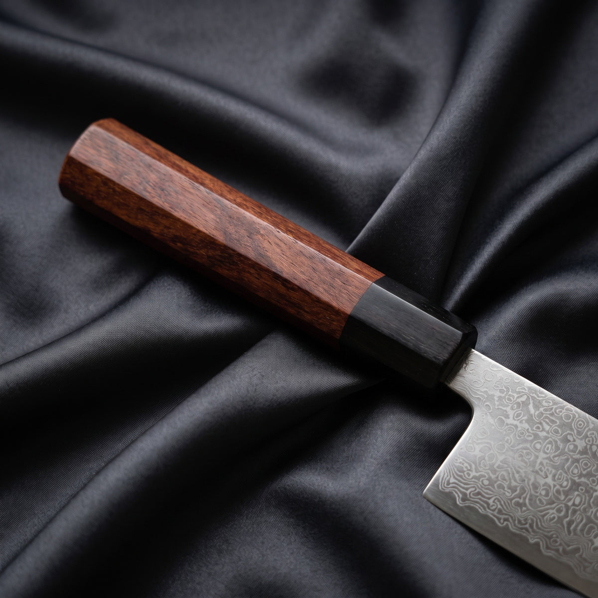 Samidare Nakiri Knife · handle close-up