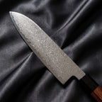 Samidare Santoku Knife · Damascus blade close-up