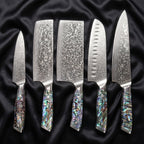 Sazanami Damascus Knife Set