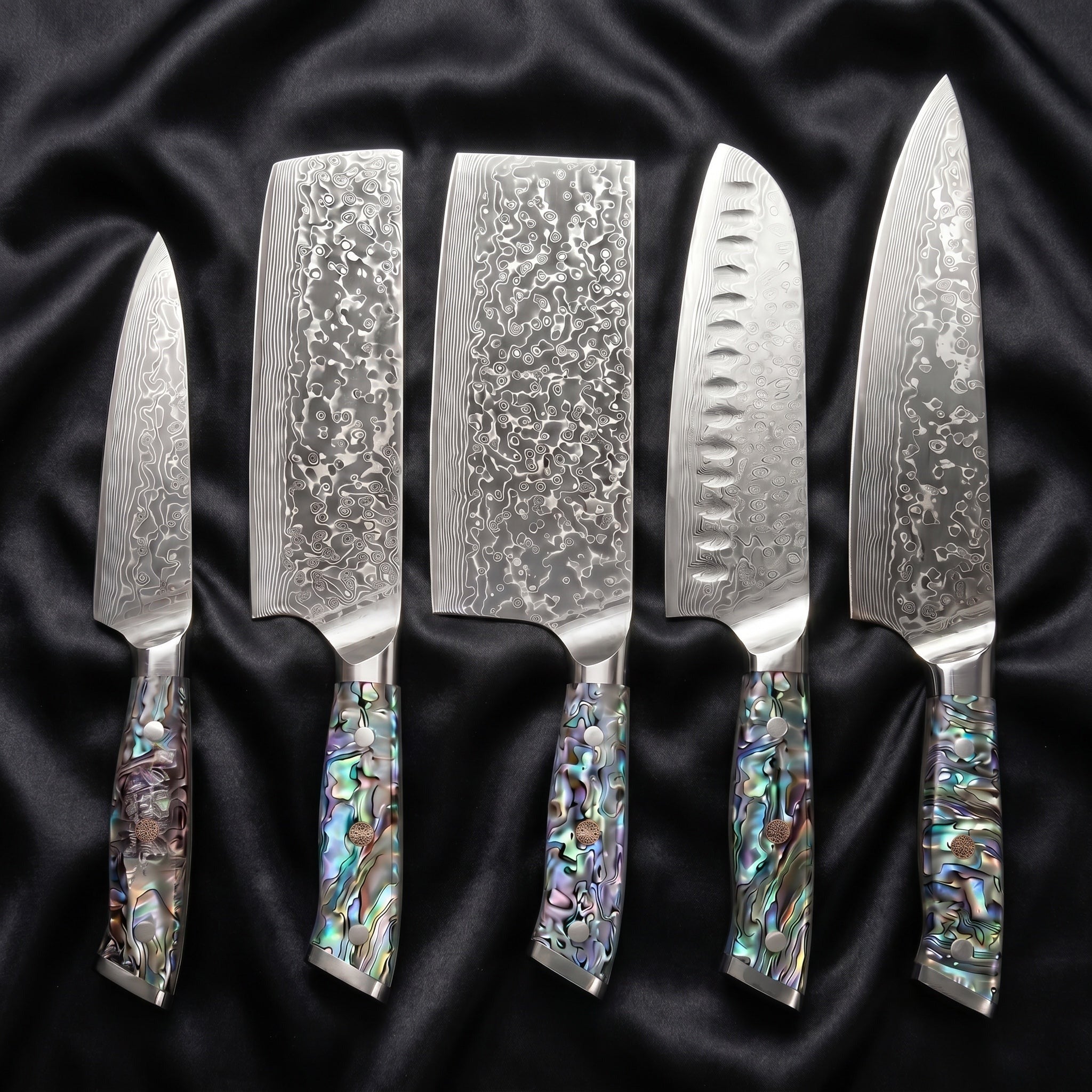 Sazanami Damascus Knife Set