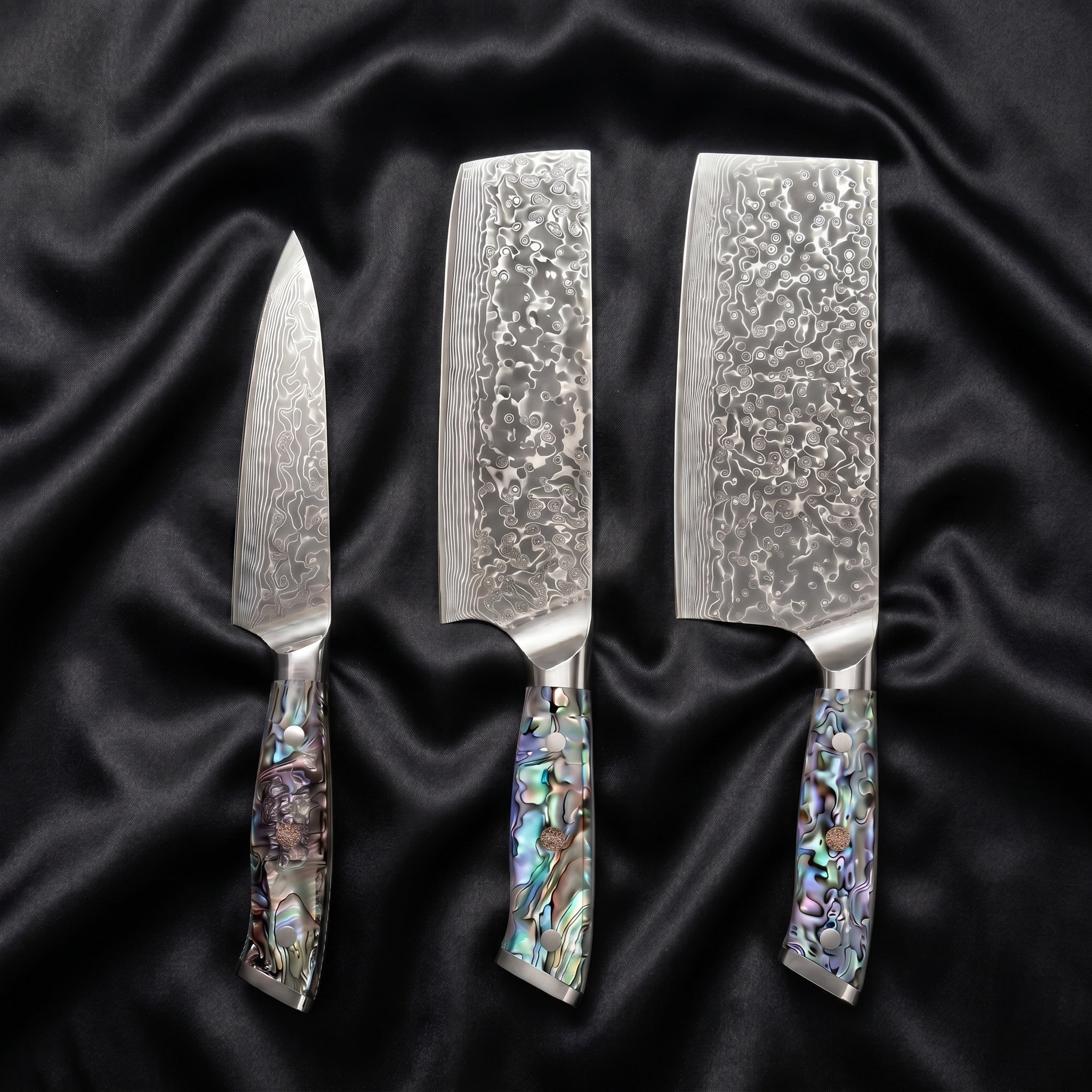 Sazanami Damascus Knife Set