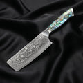 Sazanami Nakiri Knife · full blade on black silk