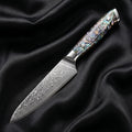Sazanami Petty Utility Knife · full blade on black silk