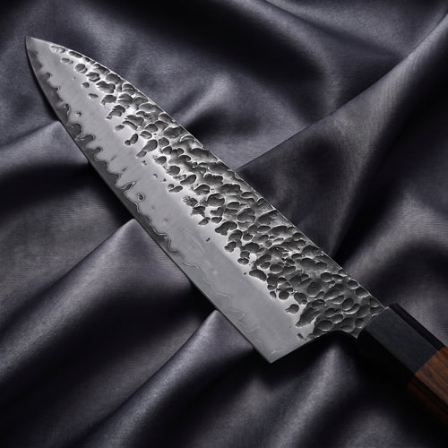 Shigure Gyuto Chef Knife · Damascus blade close-up