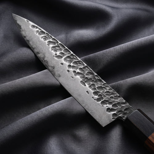Shigure Petty Utility Knife · Damascus blade close-up
