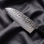 Shigure Santoku All-Purpose Knife · Damascus blade close-up