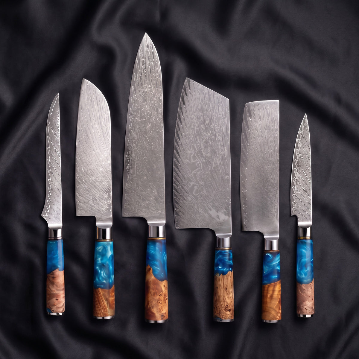 Shion Damascus Knife Set