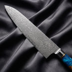 Shion Gyuto Chef Knife · Damascus blade close-up