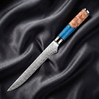 Shion Honesuki Boning Knife · full blade on black silk