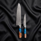 Shion Knife Duo (Gyuto & Petty) · the full set on black silk