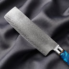 Shion Nakiri Knife · Damascus blade close-up