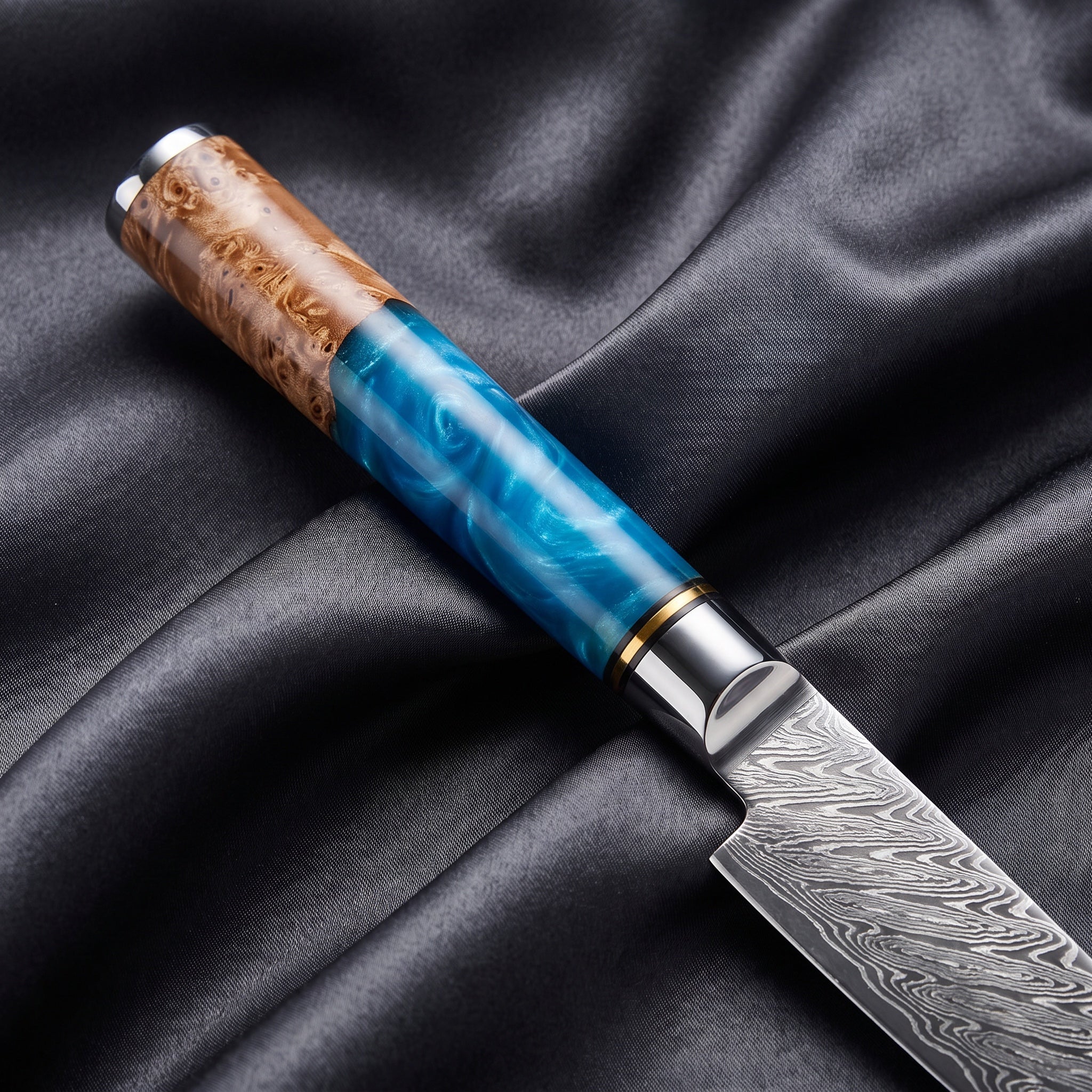 Shion Petty Utility Knife · handle close-up