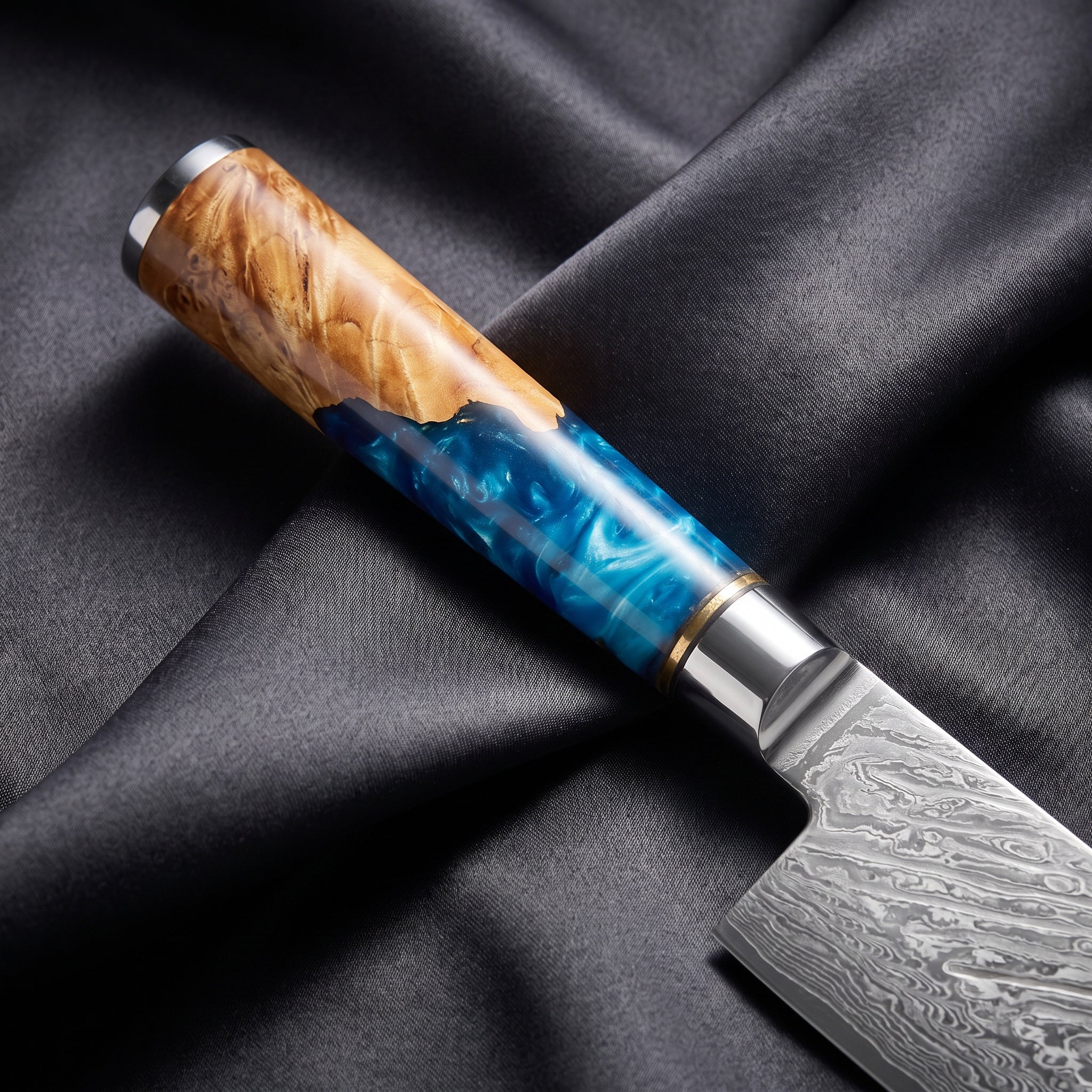 Shion Santoku Knife · handle close-up
