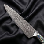 Shizuku Gyuto Chef Knife · Damascus blade close-up