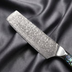 Shizuku Nakiri Knife · Damascus blade close-up