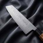 Sora Nakiri Vegetable Knife · Damascus blade close-up
